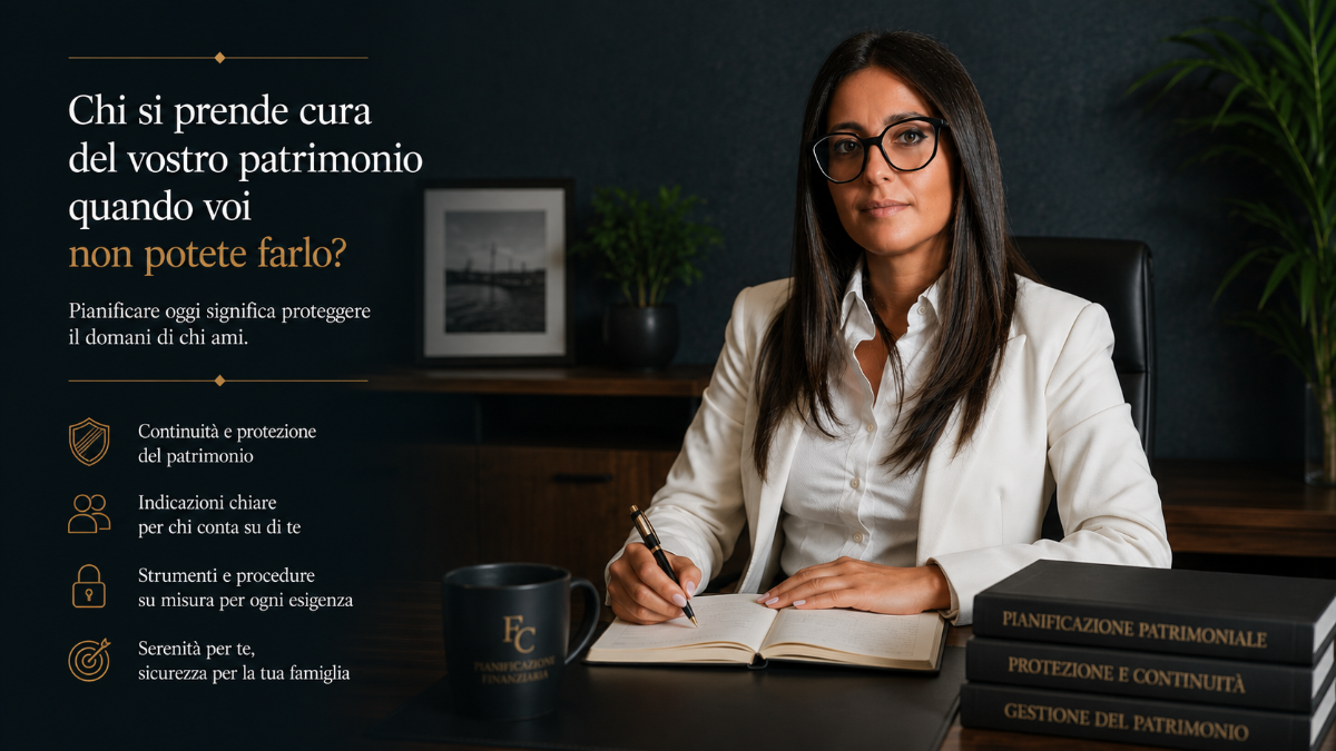 Chi si prende cura del vostro patrimonio quando voi non potete farlo? | Pianificazione Finanziaria Yari Formentini e Federica Colucci Consulenti Finanziari Brugherio Monza Brianza Milano