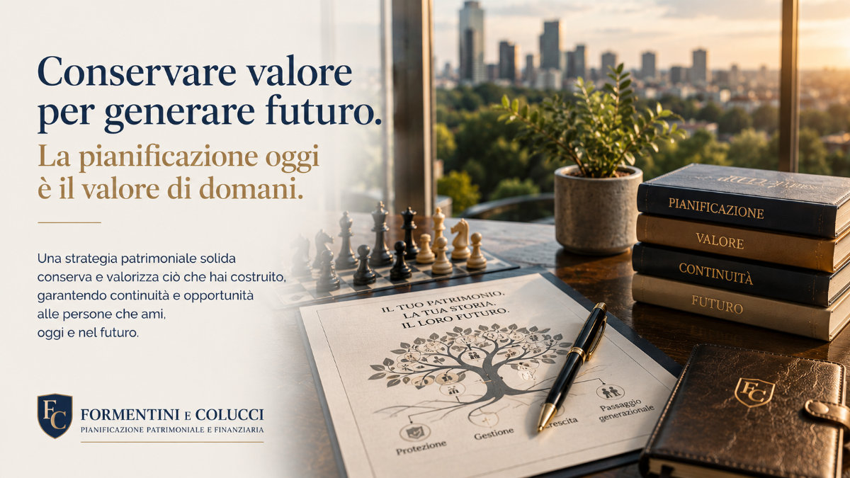 Costruire ricchezza è importante. Conservare valore lo è ancora di più. | Pianificazione Finanziaria Yari Formentini e Federica Colucci Consulenti Finanziari Brugherio Monza Brianza Milano