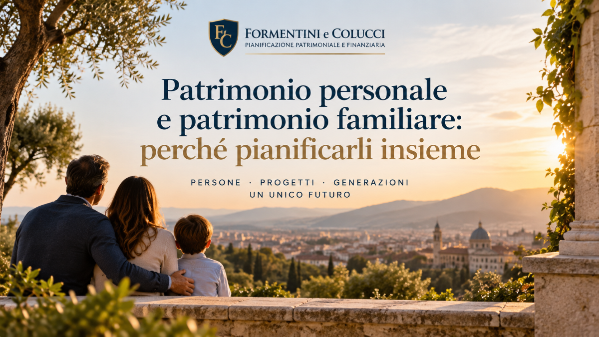 Patrimonio personale e patrimonio familiare richiedono una visione coordinata. Scopri perché la pianificazione patrimoniale aiuta a proteggere famiglia, obiettivi e futuro | Pianificazione Finanziaria Yari Formentini e Federica Colucci Consulenti Finanziari Brugherio Monza Brianza Milano