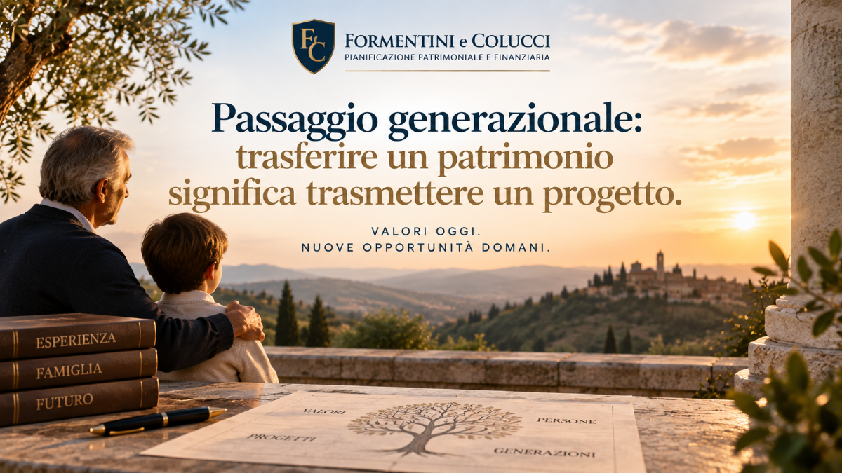 Il passaggio generazionale non riguarda soltanto il trasferimento dei beni. Pianificare significa proteggere patrimonio, famiglia e continuità tra le generazioni.. | Pianificazione Finanziaria Yari Formentini e Federica Colucci Consulenti Finanziari Brugherio Monza Brianza Milano
